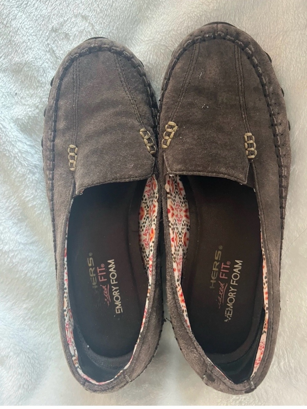 Skechers Women's Brown Suede Slip-On Loafers